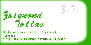 zsigmond tollas business card